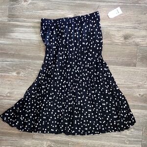 Time And Tru Polka Dot Black and White Skirt